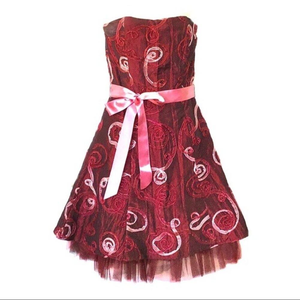 Jessica McClintock Dress y2k Formal Prom Party Romantic Sweetheart Neck Sz 6